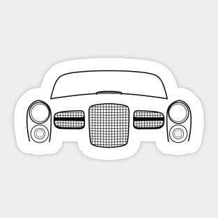 Facel Vega HK500 1960s classic car black outline graphic Sticker